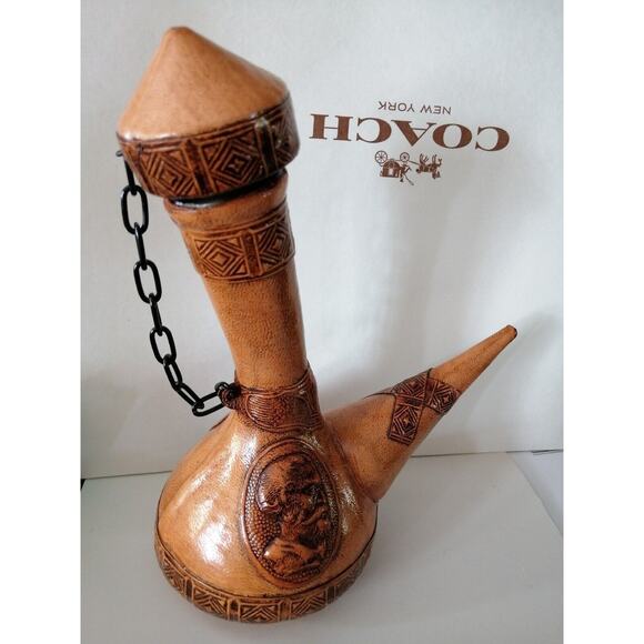 Vintage Spain JEYPE Leather Wine Decanter - Picture 4 of 6